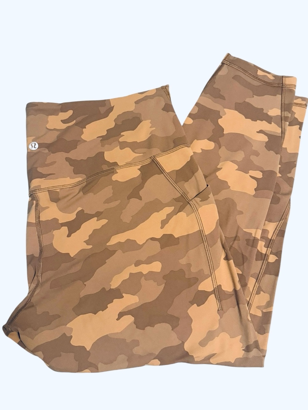 lululemon Align High Rise Pant Legging with Pockets 25” Beige Camo Size 18